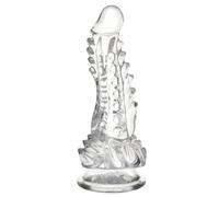 Wdrssfys Gode Dragon,20CM Godemiché Monstre Transparent Avec Ventouse,Gode michet Jouet Sexuel Pour Femme Hommes Couple