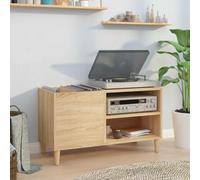 WDSAYREH Armoire à panneaux en chêne Sonoma 84,5 x 38 x 48 cm | Stable, résistant à l'humidité, pour tourne-disque, armoire d'appoint, armoire de classement