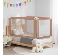 WDSAYREH Barrière de lit pour petite taille Taupe 150 x 25 cm Polyester | Tissu en polyester lavable, tube métallique léger, réglable en hauteur, extension de bouton, pour matelas de 3 à 25 cm