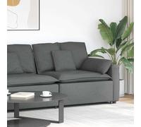 WDSAYREH Canapé modulaire avec accoudoir et coussin Gris foncé 100 cm | Cadre en métal, siège en textilène, rembourrage en mousse, accoudoir montable des deux côtés, partie de la collection