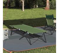 WDSAYREH Lit de camping pliable vert 206 x 76 x 74 cm | Tissu Oxford et cadre en acier, imperméable, pliable pour un rangement facile, pieds en acier stables