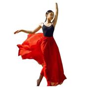 WDSBZNB Jupe De BalançOire éLéGante Jupe Longue de Danse du Ventre for Femme, en Mousseline de Soie, for Ballet, Grande balançoire, 720 degrés, Costume de Danse(Red 720 Degree,80cm)