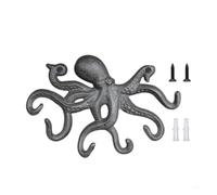 WDSBZNB Porte Clef Mural Crochet Mural poulpes en Fer Accueil | Bras multiples for clés, cintre décoratif for fournitures de bureau(Iron color)