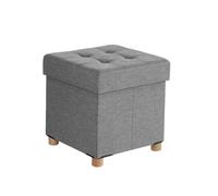 WDSBZNB Repose Pied Repose-Pieds, Tabouret de Rangement Pliable, Coffre, Cube, siège rembourré, Couvercle Amovible, décoration d'intérieur(38x38x32cm)