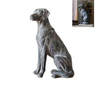 WDSOPK 1Pcs Waiting for The Dog Sculpture, Labrador Simulation Resin Dog, Magnesium Oxide Animal Dog Statue Ornaments, for Dog Lovers Gift(Staring at Dog Dog)