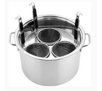 WDSOPK 3/4/5 Holes Pasta Cooking Tool with Insert Strainer Baskets for Pasta, Noodle, Dumplings, Soup,5 Holes(3 Holes)