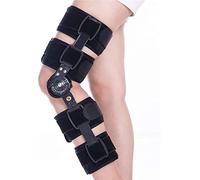 WDSOPK Attelle de genou à charnière - Attelle d'immobilisation du genou post-blessure - Support orthopédique pour stabilisation post-blessure - Noir - Taille S