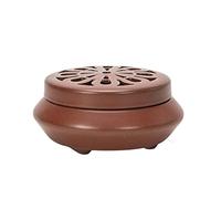 WDSOPK Brûleur D'Encens en Céramique Fait Main avec Couvercle, Encensoir en Porcelaine Adapté Aux Encens en Bobine/Tour, pour La Maison, Le Bureau, Le Yoga, Le Salon D