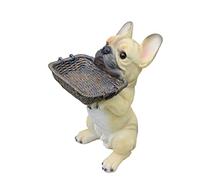 WDSOPK Bulldog Model, Simulation Dog Statue Decoration Key Storage Ornaments Painted Resin Crafts Home Garden Decoration Gift