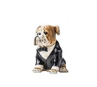 WDSOPK Bulldog Sculpture Model, Dog Statue Figurine Resin Crafts Family Room Creative Collection Novelty Decorative Gifts,B Gift(A)