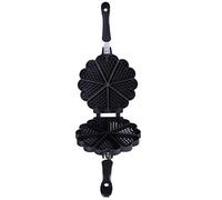 WDSOPK Cast Alluminium Iron Heart Maker Ideal Kitchen Tool Heart-Shape Griddle Egg Roll Mode for Baking Pan Cake Bakeware Cooking Tools Black Frying Pan Interesting