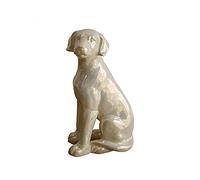 WDSOPK Ceramic Dog Statue, Simulation Animal Model Mini Statue Ceramic Crafts Antique Home Outdoor Desktop Decoration Collection Display Gift