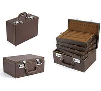 WDSOPK Coffret À Bijoux Multifonctionnel Élégant avec Serrure À Combinaison - Organisateur Portable pour Bagues, Colliers, Boucles d'oreilles Et Bracelets - Idéal pour