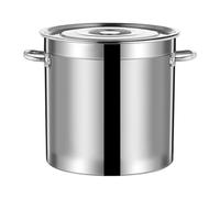 WDSOPK Commercial Grade 201 Stainless Steel Stockpot - Heavy Duty Induction Cooking Pot with Lid, Large Deep Soup & Canning Pot, Stay-Cool Handles for Safe Handling(55 * 55Cm)