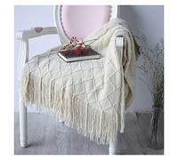 WDSOPK Couvertures Décoratives en Losange 3D pour Canapé,Lit,Voyage,Pique-Nique,Hôtel(A-125X230Cm)