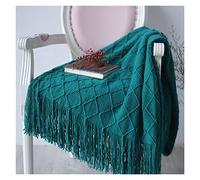 WDSOPK Couvertures Décoratives en Losange 3D pour Canapé,Lit,Voyage,Pique-Nique,Hôtel(D-125X230Cm)