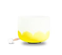 WDSOPK Crystal Yoga Singing Bowl, 7-12 inches, Handcrafted, Meditation Prop to Relieve Fatigue and Anxiety, Suitable for Beginners and Professionals, Includes Percussion Stick A(7 inches)