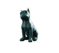 WDSOPK Decorative Dog Statue, French Bulldog Sculpture Creative Design Animal Vivid Art Resin Pet Home Decoration Crafts,Black Gift(Green)