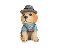 WDSOPK Decorative Dog Statue, Garden Dog Animal Sculpture Outdoor Courtyard Painted Puppy Model Resin Crafts Home Creative Decoration,B Gift