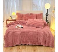 WDSOPK Ensemble De Literie d'hiver Chaud Et Chaud,Couleur Unie,Draps Doux Et Confortables(B-Queen 4Pcs-Drap-Housse)