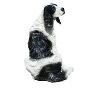 WDSOPK Garden Figurines, Border Collie Dog Statue, Animal Memorial Ornaments, Resin Sculpture Waterproof, Decorated in Outdoor Home Courtyard Grass Gift