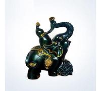 WDSOPK Garden Statues Elephant Ornament Elephant Gifts Animal Ornaments Bronze Elephant Statue Painted Bronze Elephant Sculpture Animal Sculptures Interior Home Crafts Decoratio