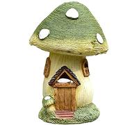 WDSOPK Garden Statues Garden Statues Decor Yard Art Animal Sculptures, Outdoor Garden Decor Statues, Resin Mushroom Sculptures Cute Patio Yard Lawn Crafts Ornaments Hand-Painted(Green-30X29X40Cm)