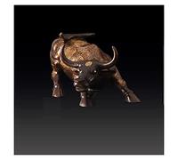 WDSOPK Garden Statues Sculpture Crafts Figurines Statues Ornament Brass Desktop Copper Bull Ornament Animal Sculpture Decorative Artwork Decoration Collection, Right