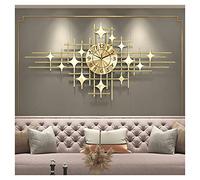 WDSOPK Grande Horloge Murale 100 x 50 cm, décoration Murale Moderne en métal 3D, horloges murales à Quartz silencieuses et sans tic-tac, pour Chambre, Salon, Bureau, d