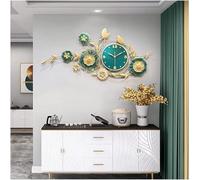 WDSOPK Horloge Murale 3D en métal, décoration créative, Horloge à Quartz Moderne, silencieuse et sans tic-tac, pour Chambre, Cuisine, Salon, 100 x 46 cm