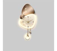 WDSOPK Horloge Murale LED Moderne Et Élégante - Alimentation Secteur, Décoration Murale Idéale pour Le Salon, La Chambre Ou Le Bureau(Brun - 25,6 X 11,8 Pouces)