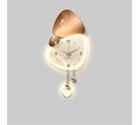 WDSOPK Horloge Murale LED Moderne Et Élégante - Alimentation Secteur, Décoration Murale Idéale pour Le Salon, La Chambre Ou Le Bureau(Orange - 33,9 X 15,7 Pouces)