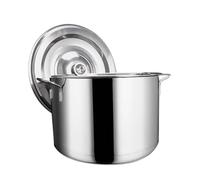 WDSOPK Large Capacity Stainless Steel Stock Pot 50X60Cm - Heavy Duty Soup Pot with Lid for Commercial Use in Kitchen, Restaurant, and Hotel - Durable Cookware(50X60Cm)