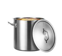 WDSOPK Large Stainless Steel Soup Pot 36.5L with Lid & Handle - Commercial Stock Pot for Home & Restaurant Cooking, Ideal for Stews & Soups, Durable Kitchen Essential(25L)