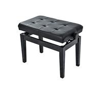 WDSOPK Leather Piano Bench Single Person Piano Bench Premium Height Adjustable Padded Keyboard Bench Piano Stool,with Half Solid Woode Sturdy and Durable,Easy to Clean