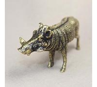 WDSOPK Mini Statue De Sanglier en Cuivre Pur, Sculpture Antique Rétro, en Laiton Massif, pour Décoration D'Intérieur, Figurines Rétro, Sculpture Animale Faite À La Mai