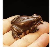 WDSOPK Miniature Bureau Ornements Sculpture Statue Décoratif Collections Laiton 5Cm Antique Cuivre Pur Grenouille Figurines Ornements Laiton Massif Animal Thé Pet Pres(Grosse Grenouille)
