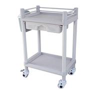 WDSOPK Multifunctional Utility Cart Service Storage Trolley Utility Carts 2 Tier Utility Rolling Trolley Storage Cart for Medical Dental, Lab Instrument, Beauty Salon Spa & Make(One Drawer)