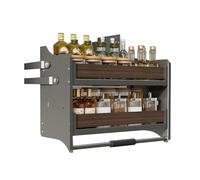 WDSOPK Organisateur De Placard Coulissant,Panier De Rangement Coulissant pour Tiroir Supérieur,Gain De Place Considérable dans La Cuisine - Conception Coul(660-690Mm)