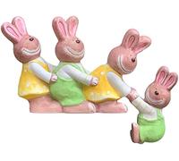 WDSOPK Outdoor Bunnies Statue Helping Hand Rabbits Garden Sculpture, Cute Rabbits Figurine Animal Ornaments Balcony Decoration