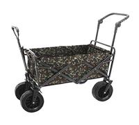 WDSOPK Outdoor Folding Wagon Folding Garden Wagon Outdoor Camping Cart Portable Rolling Buggies Shopping Trolley with Putter Load-Bearing 85Kg