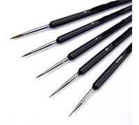 WDSOPK Paint Brushes, Fine Detail Hook Line Pen Artists Hand Painted Gouache Watercolor Oil Face Small Miniature Painting Brushes Painting Brushes(One Color-5Pcs)
