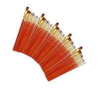 WDSOPK Paint Brushes Set 50 Pcs Nylon Hair Paint Brushes Set for Watercolors Acrylics Ideal Paint Brush Set(Red-One Size)