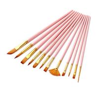 WDSOPK Paintbrush,12Pcs Watercolor Paint Brushes Set Nylon Hair Painting Brush Variety Style Short Rod Oil Painting Brush Pen Art Supplies