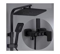 WDSOPK Panneau De Douche, Système De Douche Thermostatique, Ensemble De Douche Numérique Intelligent À LED pour Salle De Bain, Robinetterie Murale À Tête Carrée, Mitig(Chaud Et Froid-07-1)