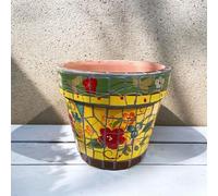 WDSOPK Pot De Fleurs Mexicain en Céramique Peinte À La Main, Idéal pour Les Mini-Plantes Succulentes. Vase Décoratif Multicolore pour Intérieur Et Extérieur, Parfait P(F)