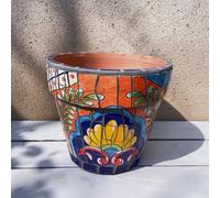 WDSOPK Pot De Fleurs Mexicain en Céramique Peinte À La Main, Idéal pour Les Mini-Plantes Succulentes. Vase Décoratif Multicolore pour Intérieur Et Extérieur, Parfait P(C)