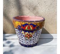 WDSOPK Pot De Fleurs Mexicain en Céramique Peinte À La Main, Idéal pour Les Mini-Plantes Succulentes. Vase Décoratif Multicolore pour Intérieur Et Extérieur, Parfait P(N)