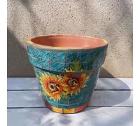 WDSOPK Pot De Fleurs Mexicain en Céramique Peinte À La Main, Idéal pour Les Mini-Plantes Succulentes. Vase Décoratif Multicolore pour Intérieur Et Extérieur, Parfait P(D)