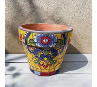 WDSOPK Pot De Fleurs Mexicain en Céramique Peinte À La Main, Idéal pour Les Mini-Plantes Succulentes. Vase Décoratif Multicolore pour Intérieur Et Extérieur, Parfait P(G)